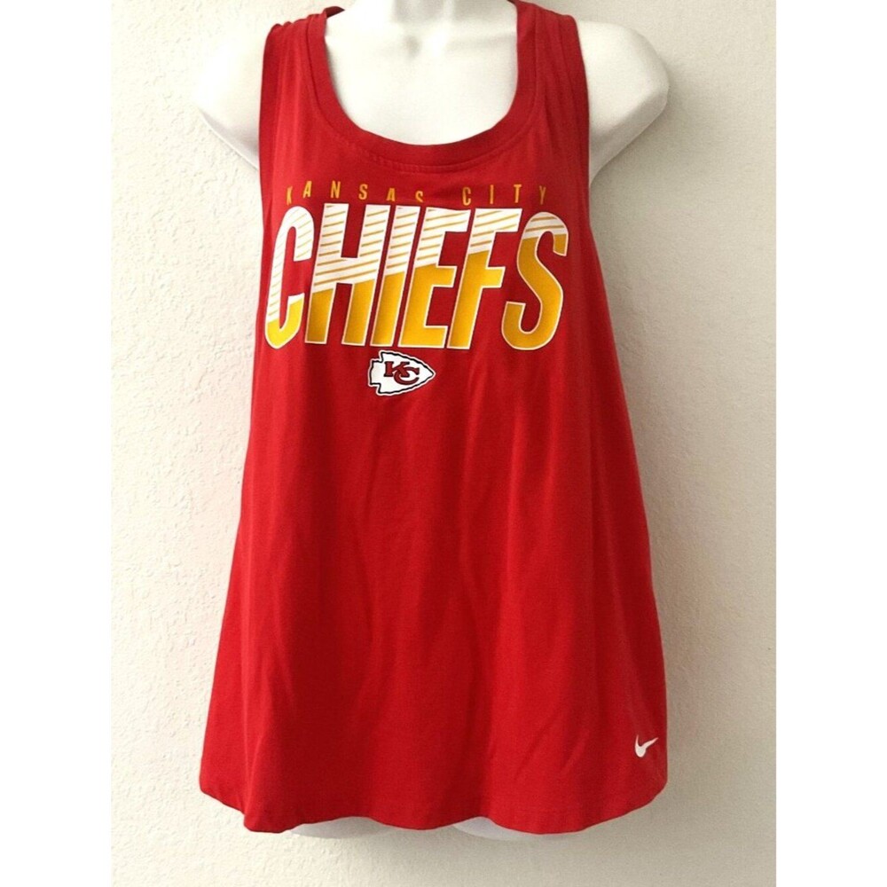 NIKE Kansas City Chiefs NFL Team Dri-Fit Racerback Tank Top Red XL (Runs Smaller